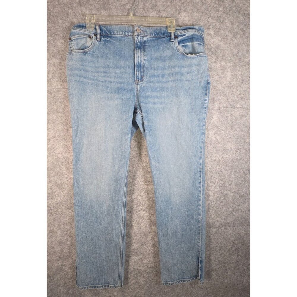 Abercrombie & Fitch Women's Ultra High-Rise 90's Straight Jeans Blue Size 20